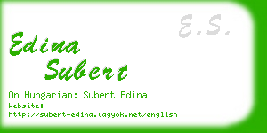 edina subert business card